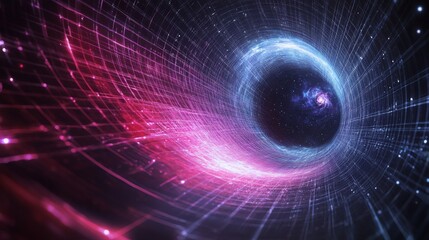 Fototapeta premium A research paper presentation on the implications of black holes for understanding quantum entanglement and information paradox