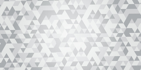 Abstract white or gray diamond retro stripe overlap triangle background. seamless triangular origami grayscale mosaic and low polygon triangle texture banner wallpaper.