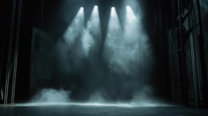 Dramatic Stage Lights with Smoke Effect