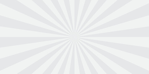 Vector sunburst pattern white and gray design. Vintage sunrays illustration swirl grunge backdrop line. sun beam vector banner design and comic burst gradient concept pattern.
