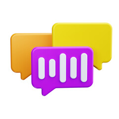 voice 3d Render Icons