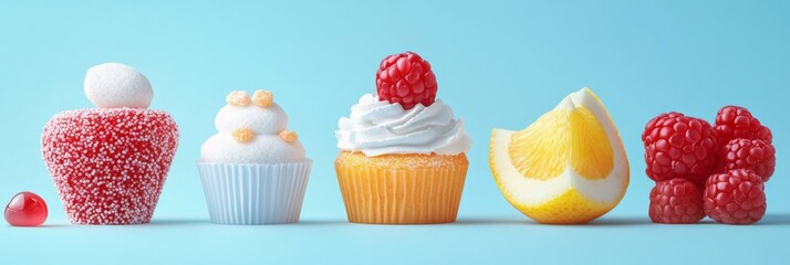 Colorful Sugar-Free Dessert Display Perfect for Healthy Celebrations and New Years Resolutions