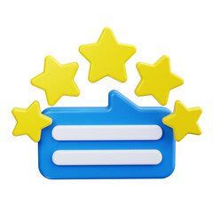Star Rating 3d Render Icons