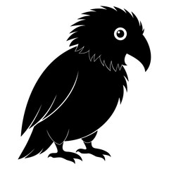 Kakapo black silhouette Vector illustration isolated on a transparent background