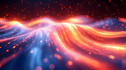 Obraz premium Abstract Background with Wavy Lines of Light