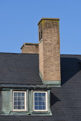Close up chimney on the roof
