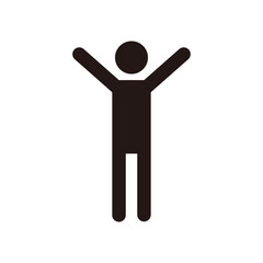 万歳する人のピクトグラム