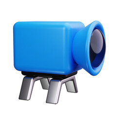 Fototapeta premium Video Camera 3d Render Icons