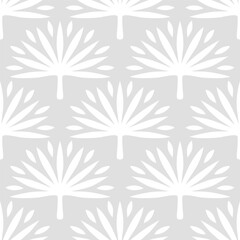 Vector seamless pattern with hand drawn symmetric flowers. Beautiful design for textile, wallpaper, wrapping paper and backgrounds.