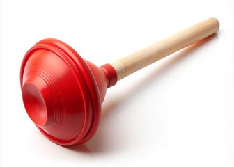 Isolated Rubber Plunger Against Clean White Background &ndash; Conceptual Photography for Plumbing, Cleaning, and Home Maintenance
