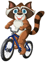 Raccoon Riding a Bicycle Adventure