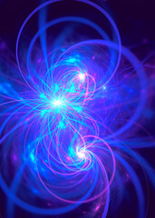 Abstract technology fractal art background. Computer networks, fiber optics, cyberspace, internet connections.