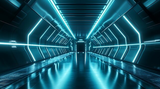 Neon Lights Corridor