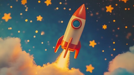 Rocket Launch Towards the Stars