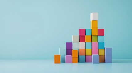 Distribution center and bar charts, symbolizing efficient logistics management