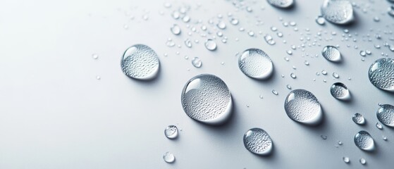 Water drop in white background