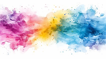 Fototapeta premium Watercolor abstract background on white background 