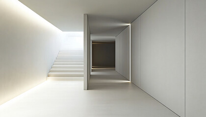 Fototapeta premium Minimalist and unique interior design in the house