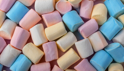 カラフルなマシュマロが敷き詰められた背景