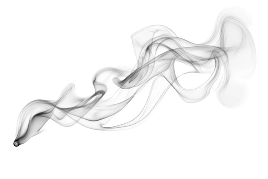 Transparent Smoke Swirling, a Beautiful Form in a Dark Background, Abstract Art and Design