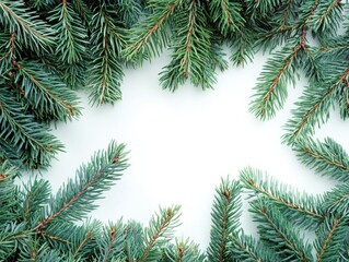 Christmas tree planting with horizontal border background.