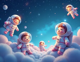 Creatures Floating in Space, Mysterious Life Forms Drifting Among Stars and Galaxies