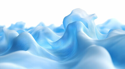 Fototapeta premium Abstract Blue 3D Wave Background