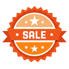 Vector illustration of a big sale text design with a ribbon, tag, label, and badge.
