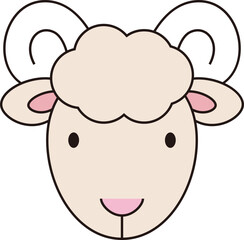 sheep cute vector