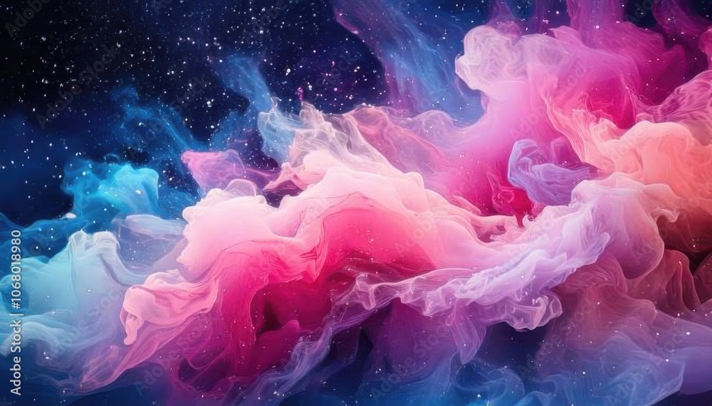 Wall mural abstract background with nebular theme