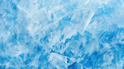 Fototapeta premium Stunning Geometric Blue Ice Texture Background: A Cool Vision of Beauty