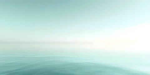 Obraz premium A serene, minimalist view of calm waters under a hazy sky, evoking tranquility and peace. The soft colors blend gently, creating a soothing atmosphere.