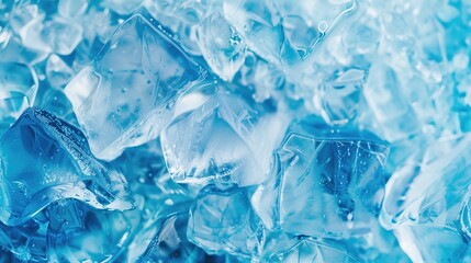 Obraz premium Stunning Geometric Blue Ice Texture Background: A Cool Vision of Beauty
