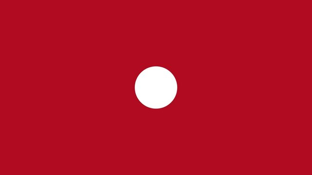White Pulsing Button Vector on a Red Background
