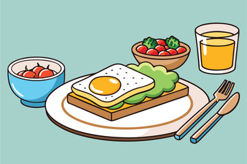 food and drink on a white background