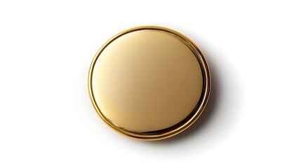 Wooden Circle on White Background