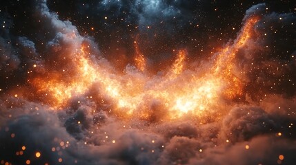 Obraz premium Dramatic Cinematic Plasma Explosion with Sparks