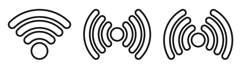 outline wifi internet connection icon