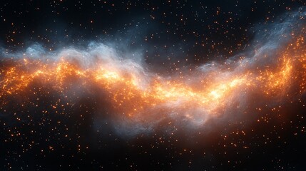 Naklejka premium Plasma Explosion with Orange and White Particles