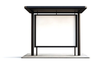 Blank Bus Stop Billboard Mockup