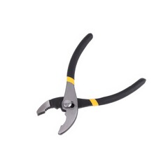 Pliers with matt black handle isolated on white background
