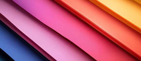 Fototapeta premium Abstract colorful background with diagonal lines in vibrant hues of blue, pink, red, and orange.