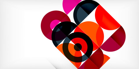 Colorful circle abstract background. Template for wallpaper, banner, presentation, background