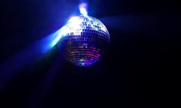 blue disco ball