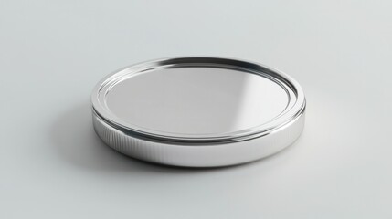 Isolated silver coin icon, 3D rendered and placed on a white backdrop, with a smooth, polished surface for a premium feel.