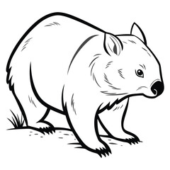 vector drawing of a Wombat  