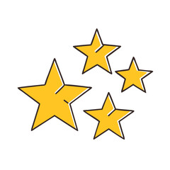 set of stars vector art,  flat illustration stars icon