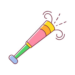 noisemaker vector art,  flat illustration noisemaker icon