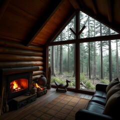 fireplace in the room