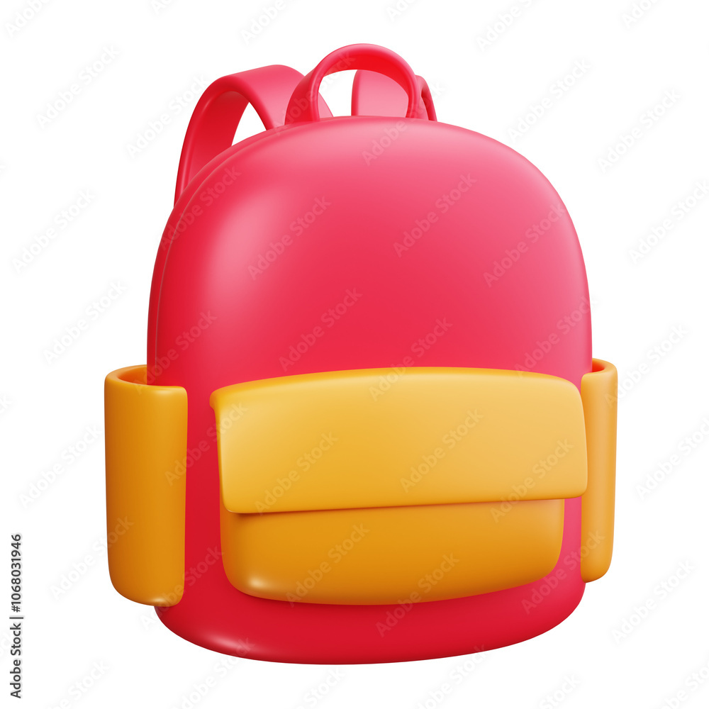 Wall mural Backpack 3d Render Icons